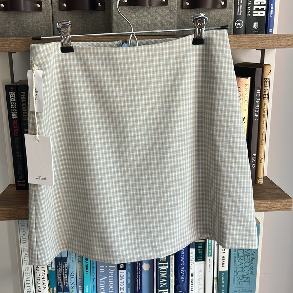 Aritzia White Mini A-line Skirt for Casual Work